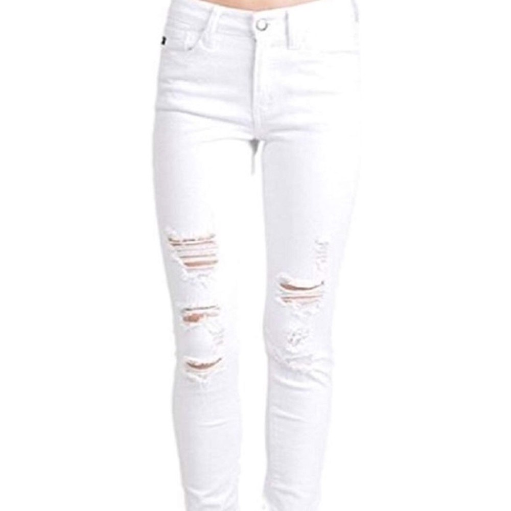 KanCan White distressed skinny jeans